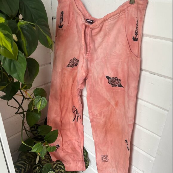 Blockprint Drawstring Pants - Picture 1 of 9